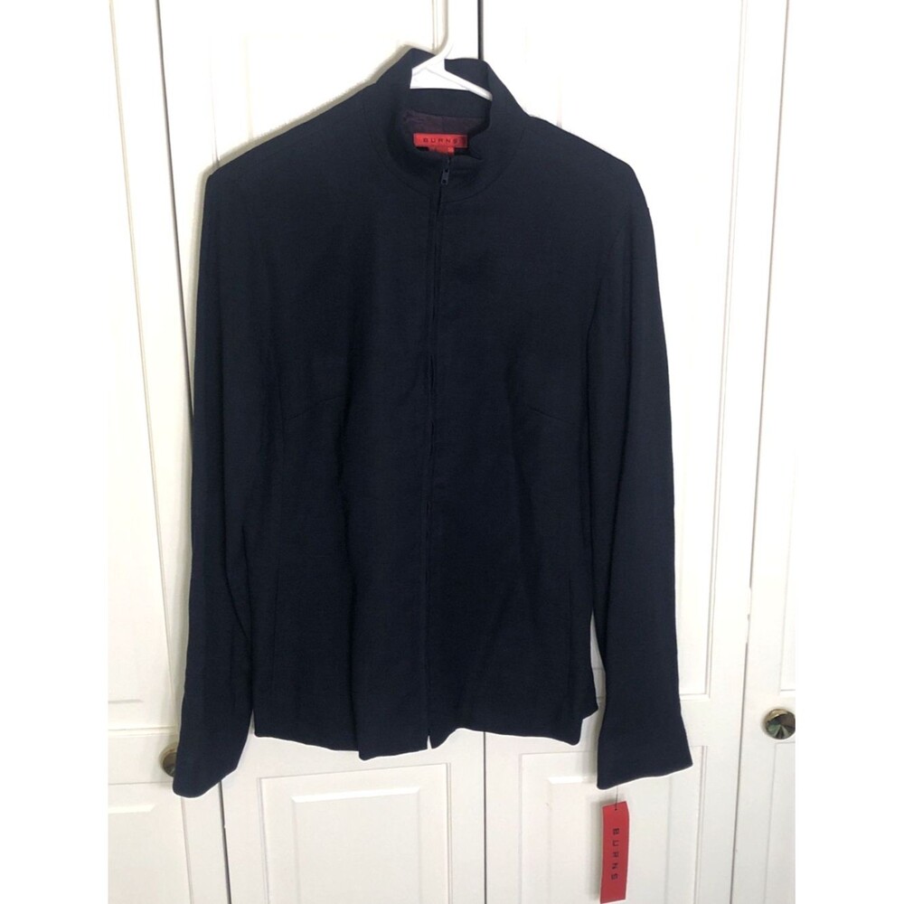 Vintage Burns Womens Lightweight Jacket Size 8 Eggplant Rayon/Wool/Spandex USA